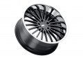XO Luxury New York Gloss Black/Stainless Lip  wheels - PremiumFelgi