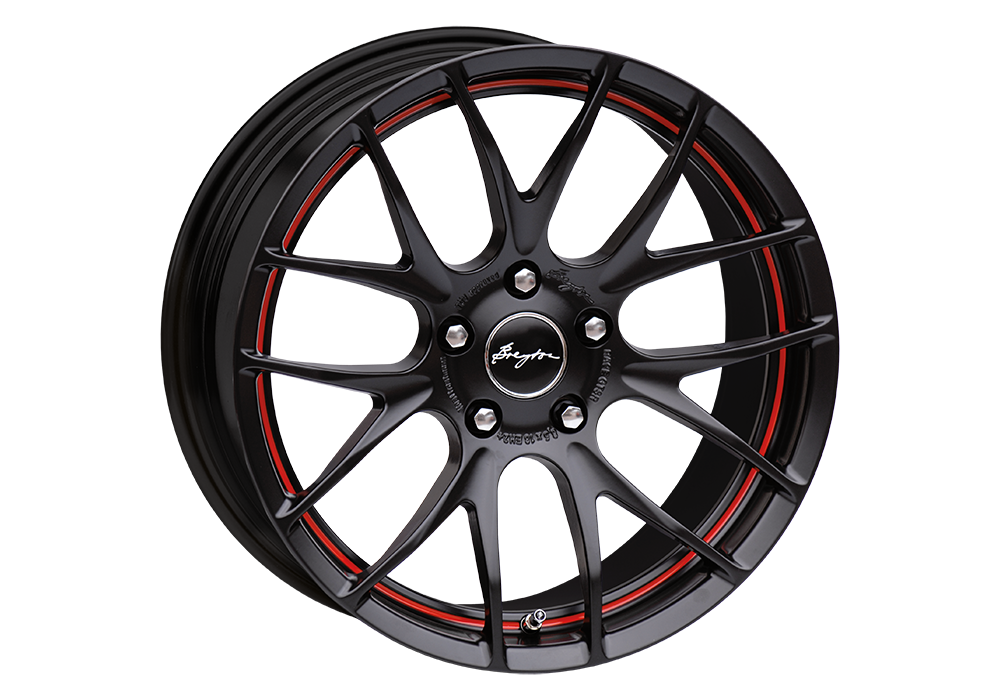 Oryginalne felgi Breyton Race GTS-R Matt Black/Red Stripe  - sklep PremiumFelgi.pl